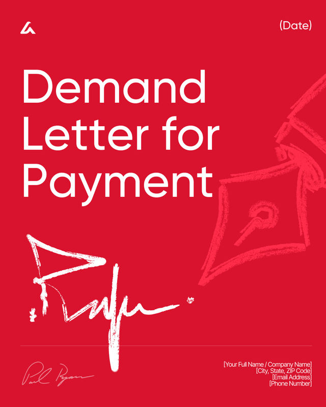 Demand Letter for Payment Template: Due Amount & Deadline