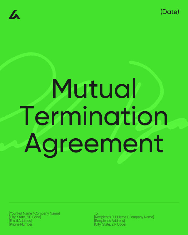 Mutual Termination Agreement Template: Release & Effective Date