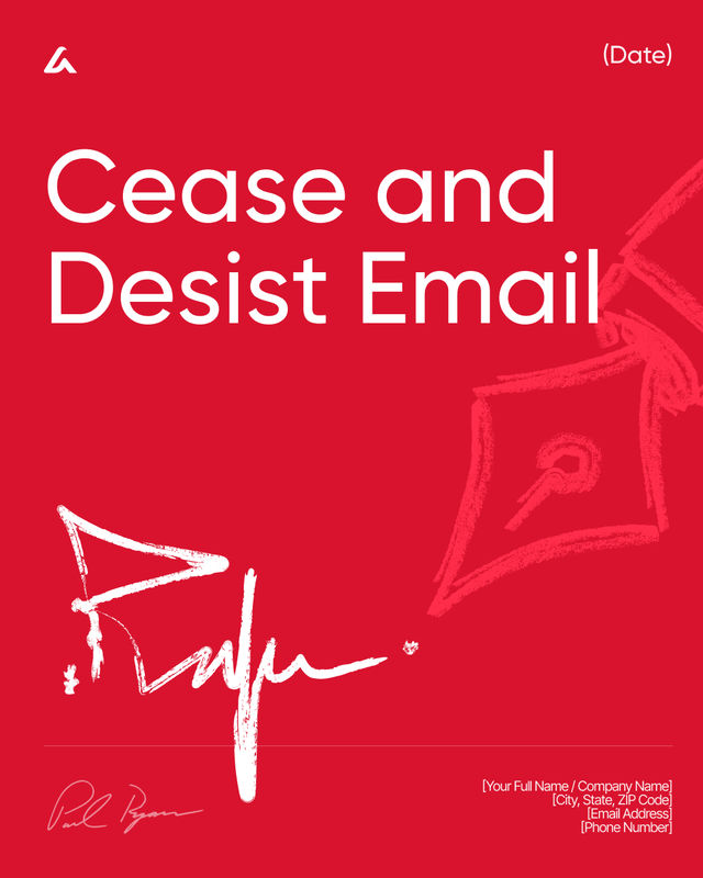 Cease and Desist Email Template: Notice & Compliance