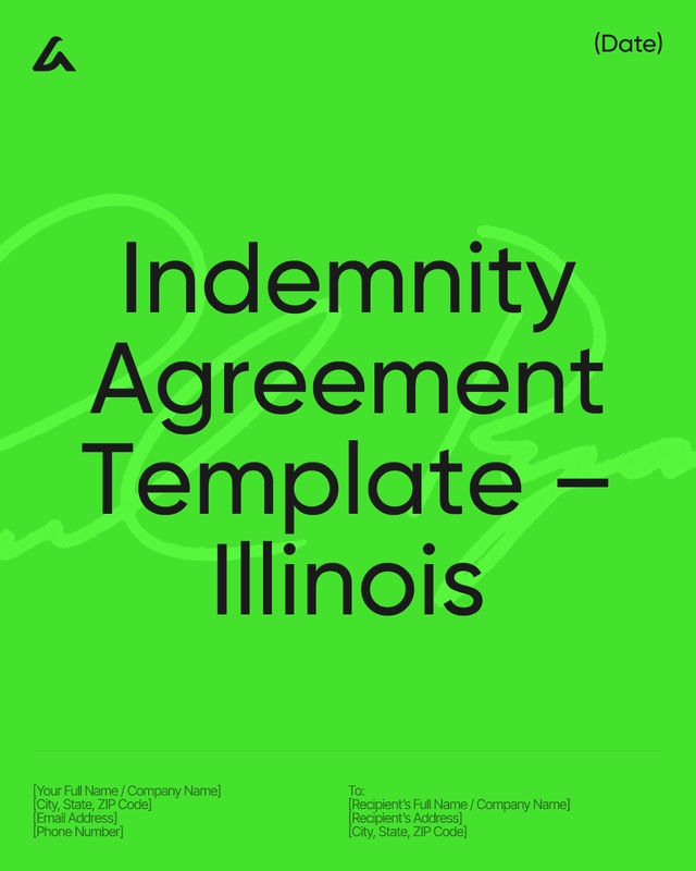 Indemnity Agreement Template – Illinois