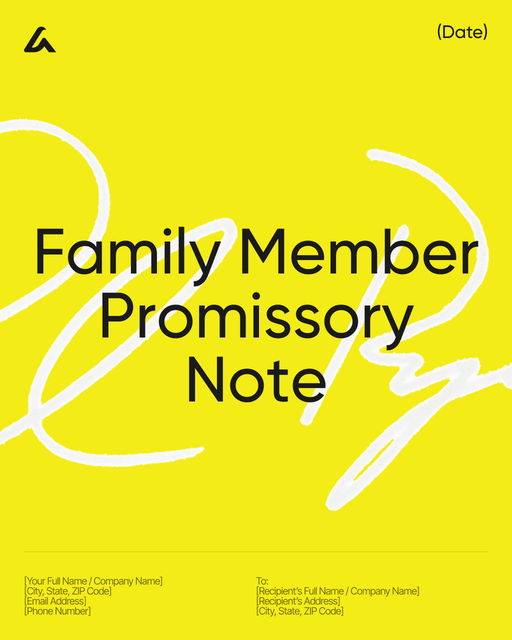 Family Member Promissory Note