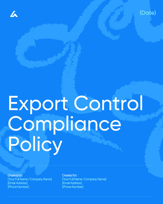 Export Control Compliance Policy: U.S. Trade & Sanctions Rules