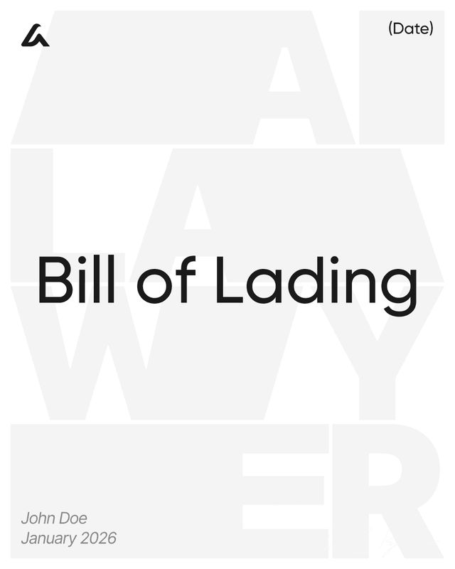 Bill of Lading Template: Shipping Terms and Freight Details