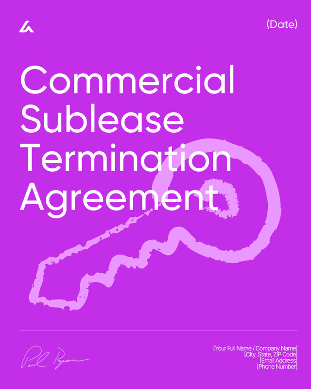 Commercial Sublease Termination Agreement Template