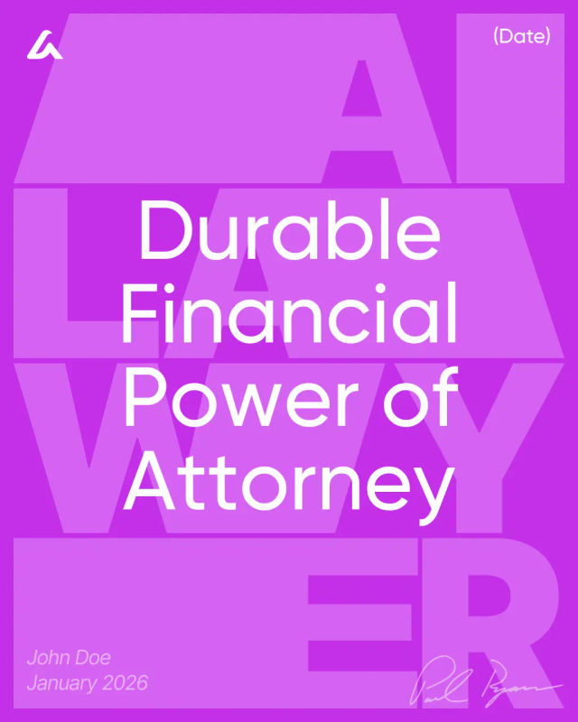Durable Financial Power of Attorney Template