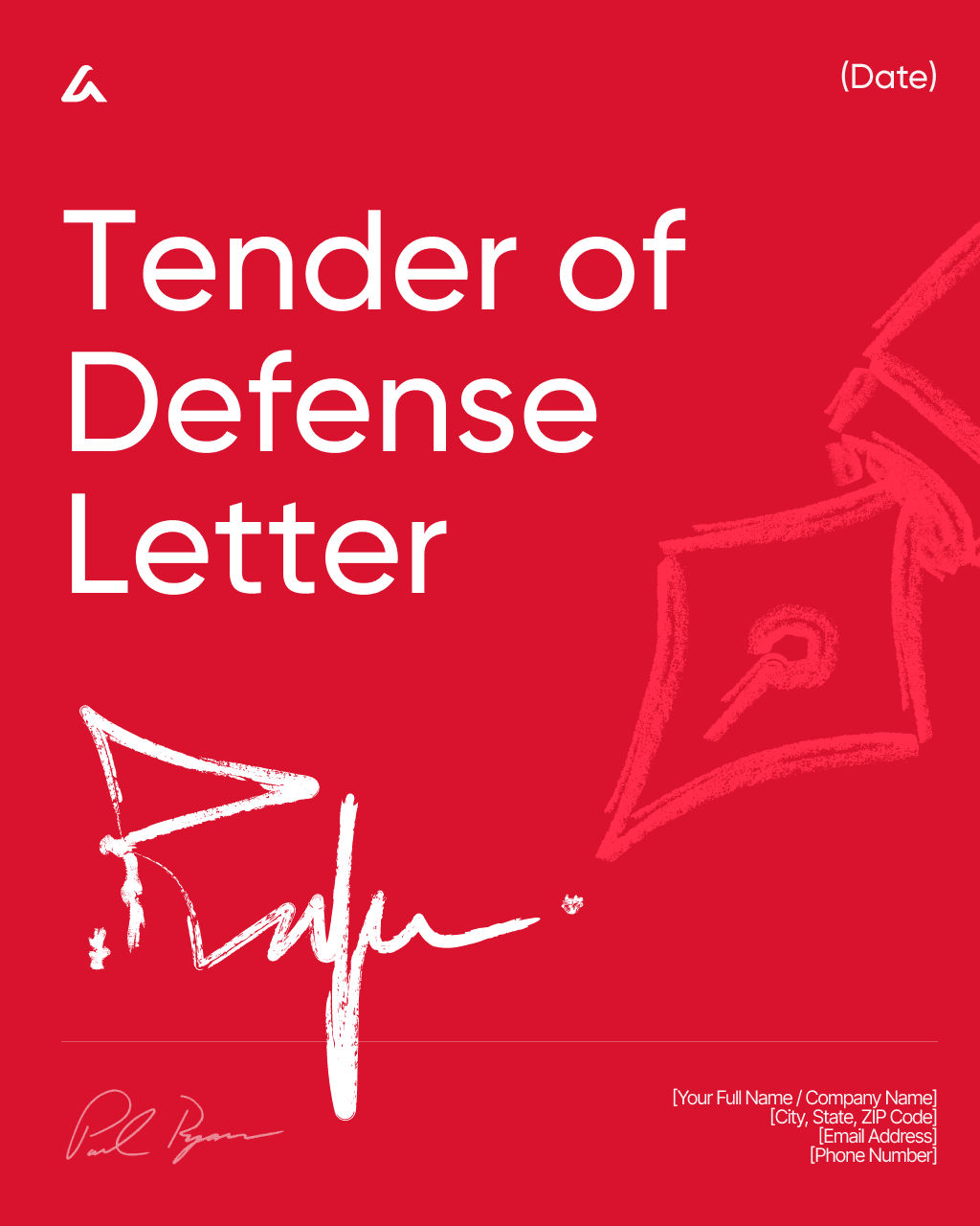 Tender of Defense Letter 