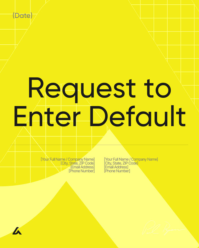 Request to Enter Default Template: Court Filing Motion Guide