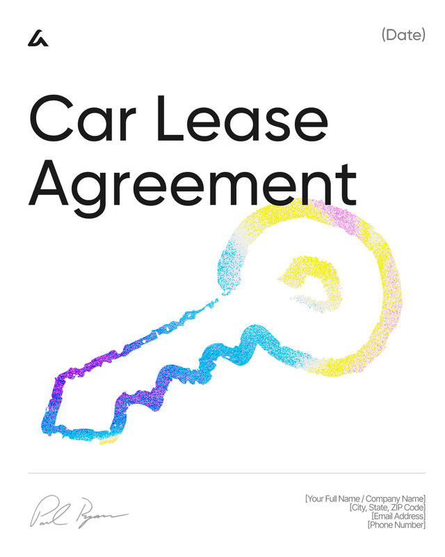Car Lease Agreement Template: Payments, Lease Term & Mileage