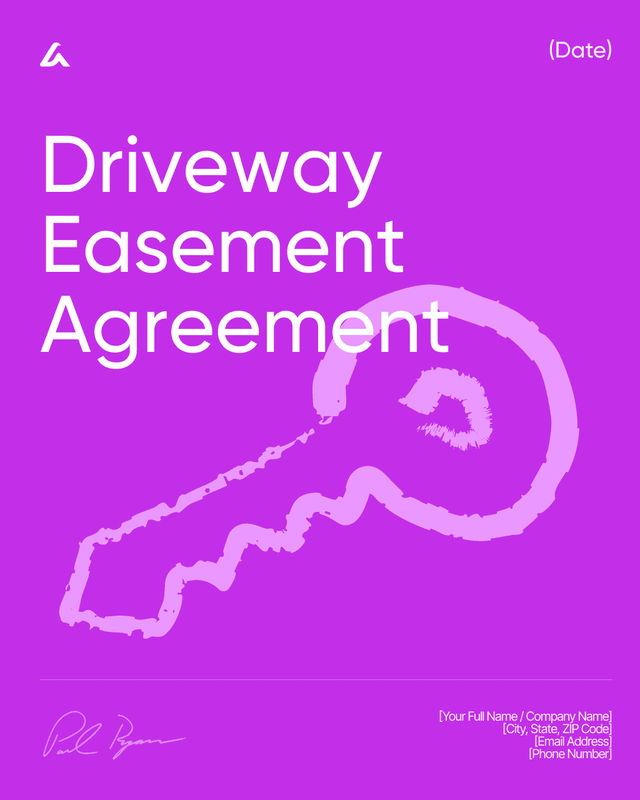 Driveway Easement Agreement Template: Access and Use Terms