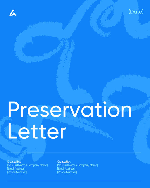 Preservation Letter Template: Litigation Hold Notice Form