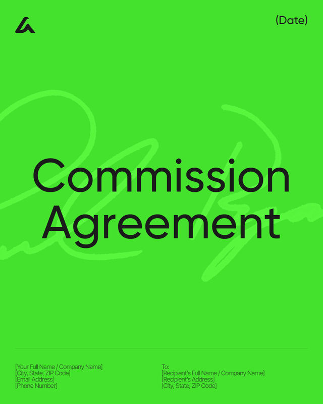 Commission Agreement Template: Rates, Payment and Terms