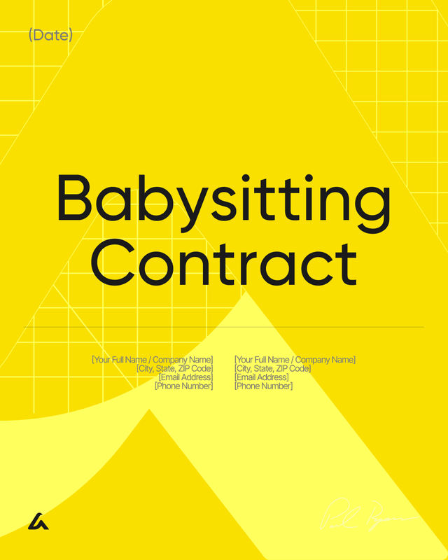 Babysitting Contract Template: Pay, Duties & Emergencies