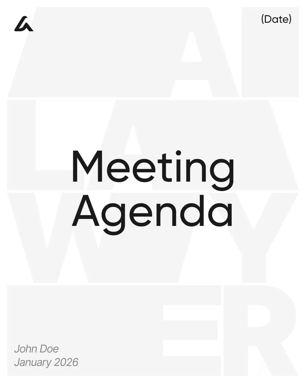 Meeting Agenda