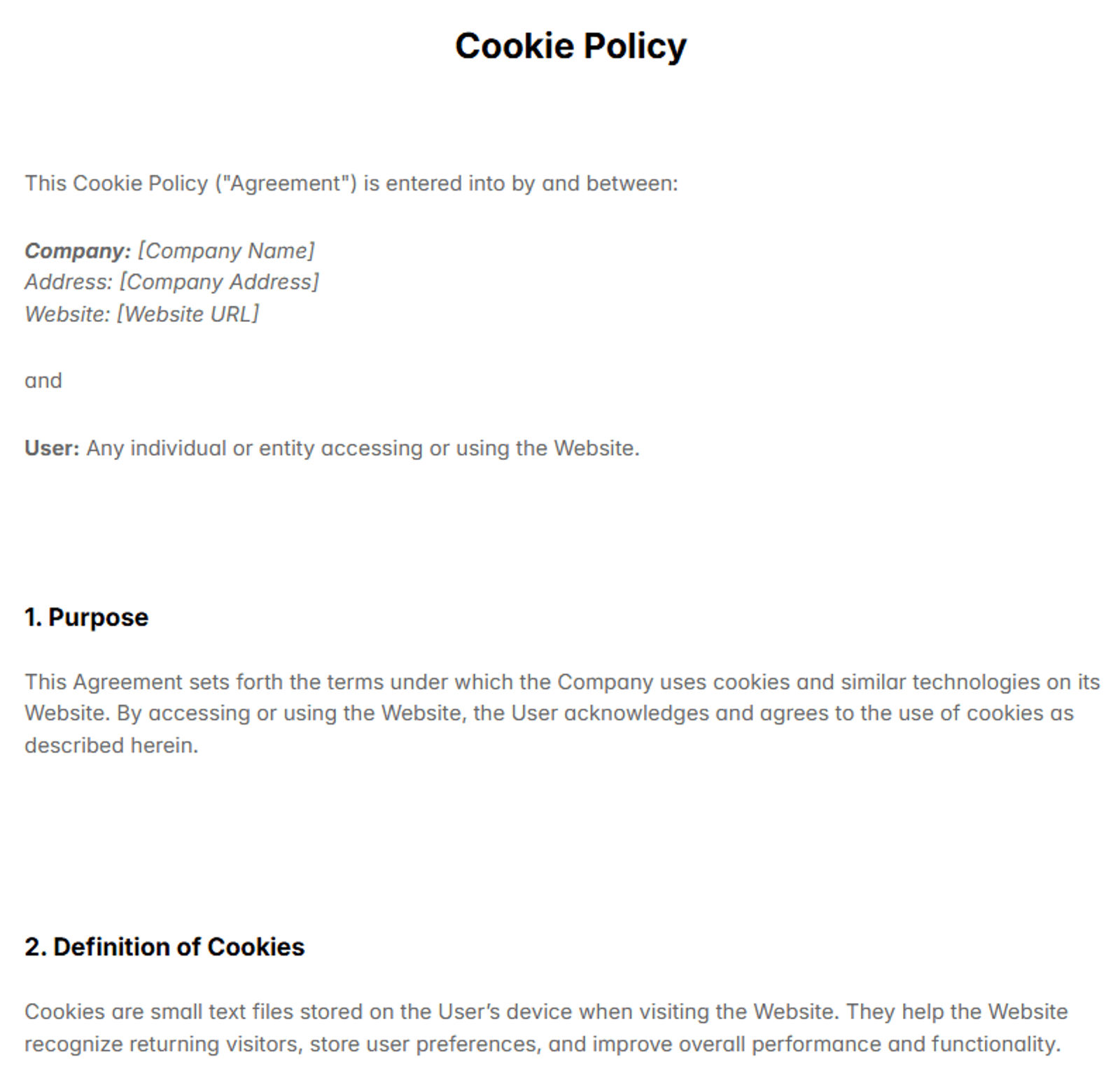 Cookie Policy (DPA): Compliance Requirements & Template (2026)