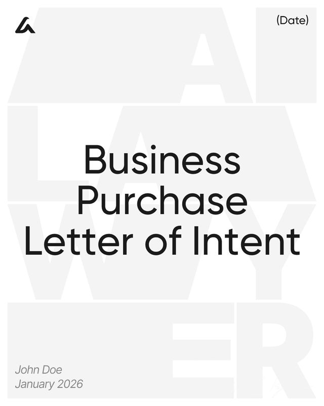 Business Purchase Letter of Intent: Terms, Price & Timeline