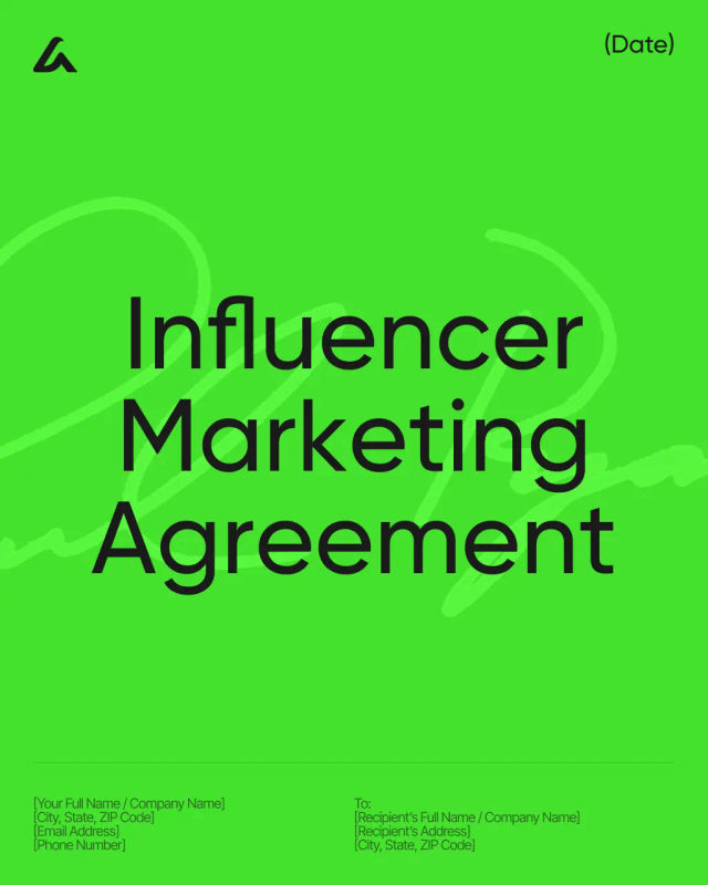 Influencer Marketing Agreement Template