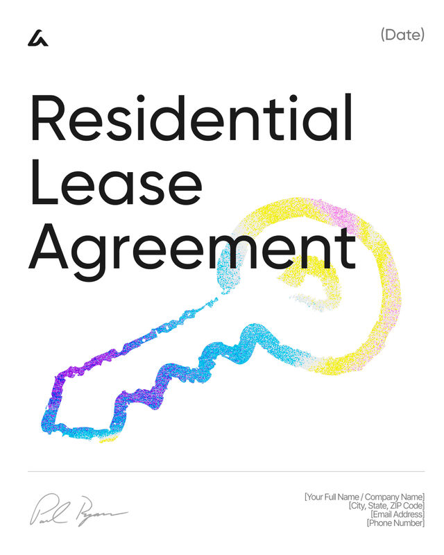 Residential Lease Agreement Template: Rent, Term & Tenant Rules