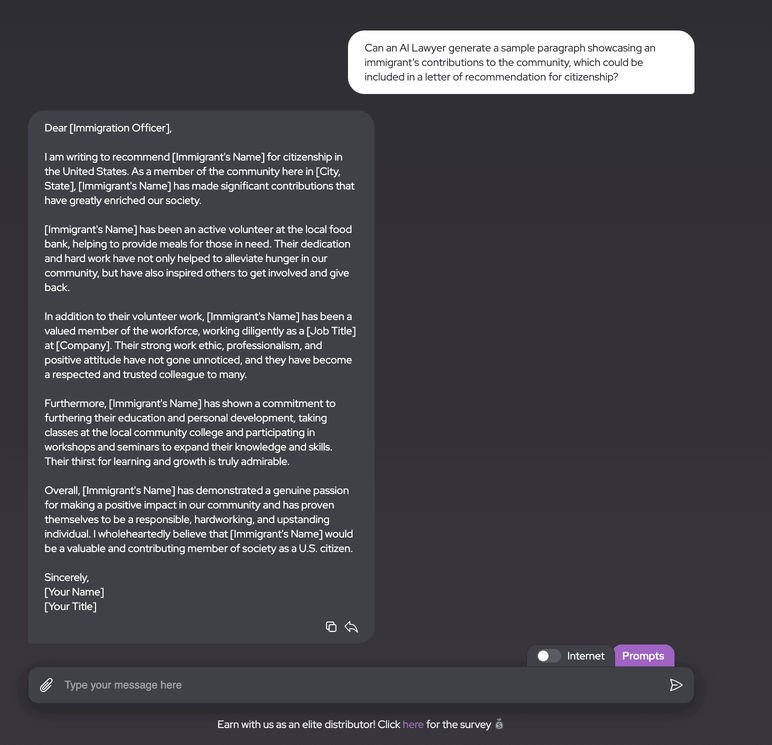Ask AI about a lawyers essues