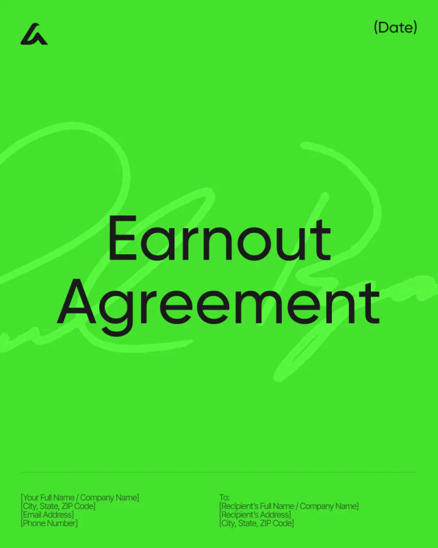 Earnout Agreement Template