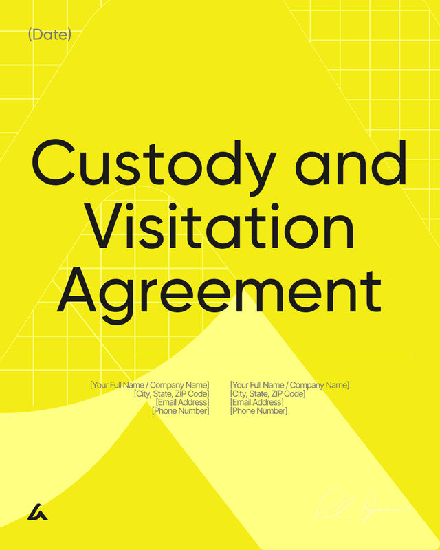 Custody and Visitation Agreement Template: Parenting Time