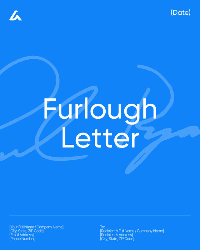 Furlough Letter Template: Layoff Notice, Dates and Pay Terms
