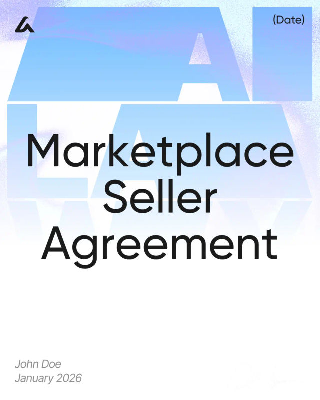 Marketplace Seller Agreement Template