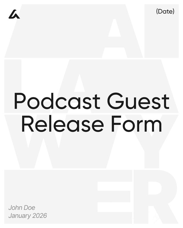 Podcast Guest Release Form Template: Recording and Media Rights