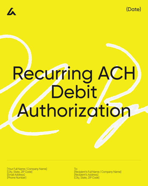 Recurring ACH Debit Authorization 