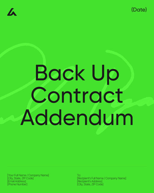 Back Up Contract Addendum
