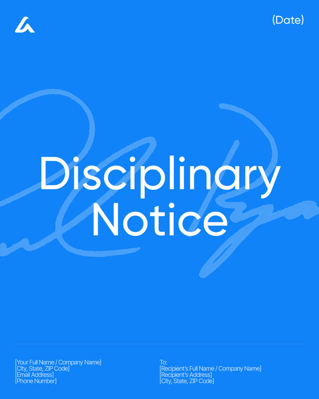 Disciplinary Notice Template: Violation and Next Steps Guide