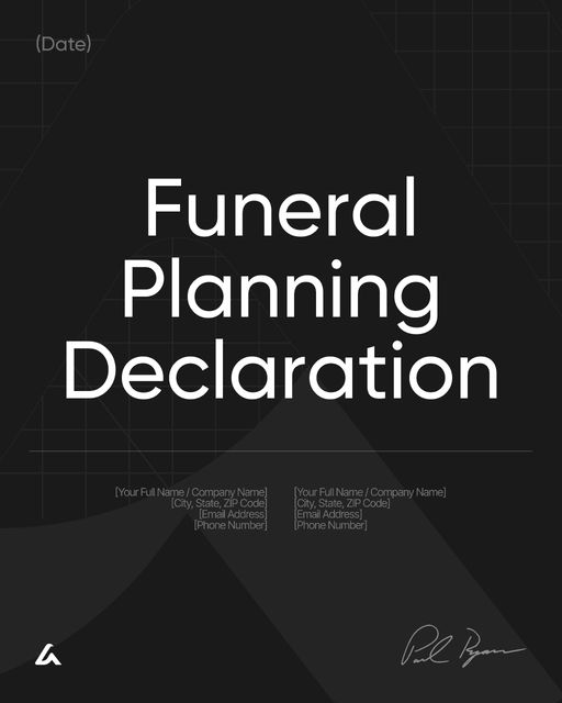 Funeral Planning Declaration