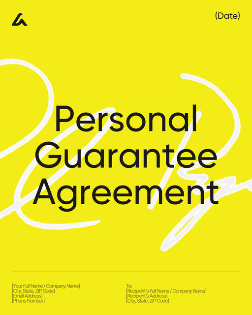 Personal Guarantee Agreement template preview