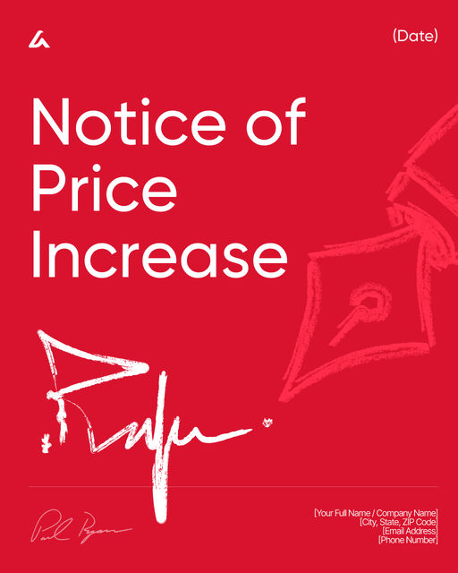 Notice of Price Increase