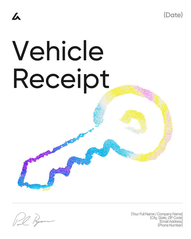 Vehicle Receipt Template: Payment Proof & Ownership Records