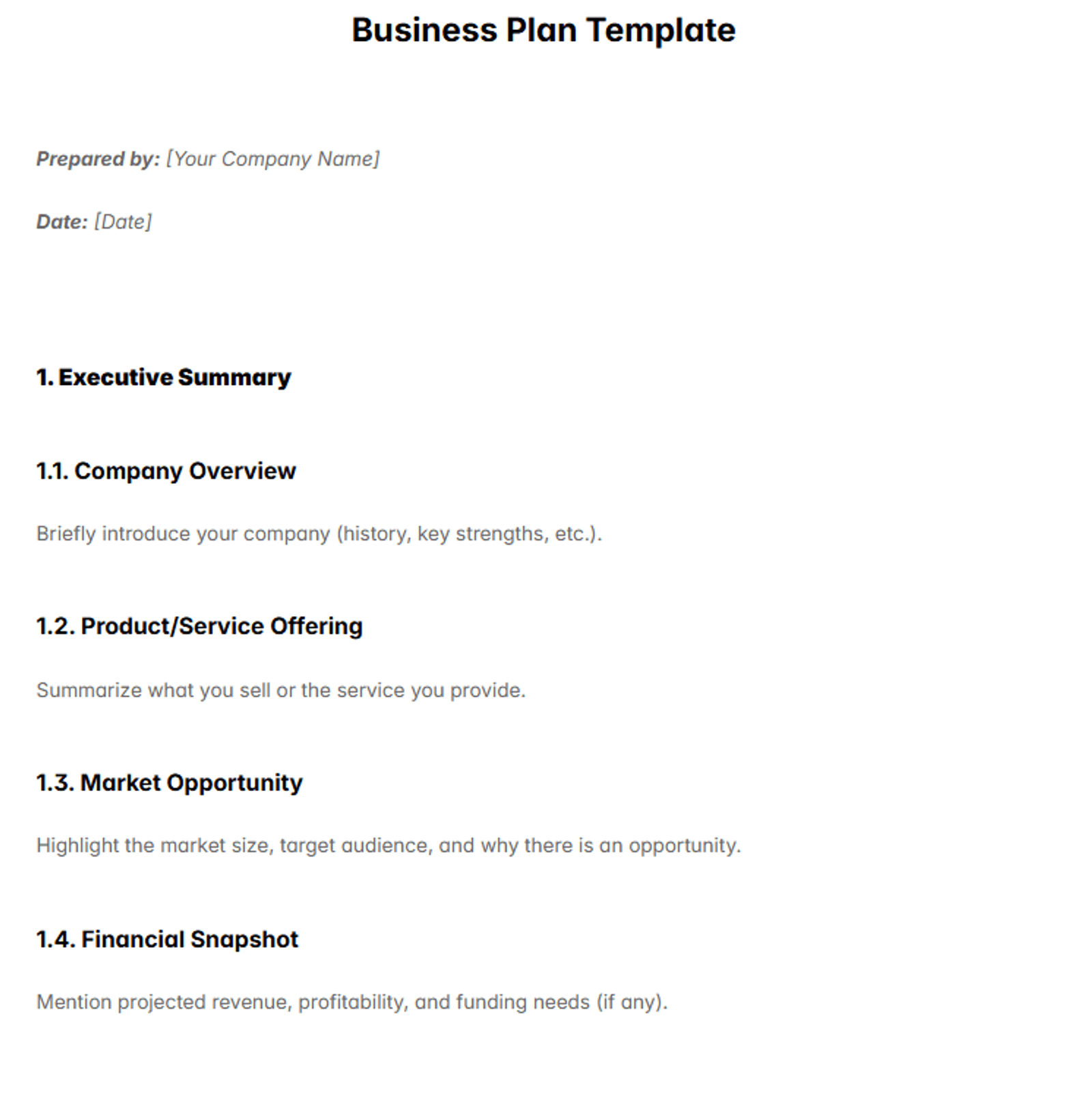 Business Plan Template: Free Download to Get Funding Faster