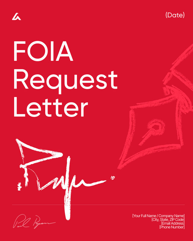 FOIA Request Letter Template: Records Request and Filing Fees
