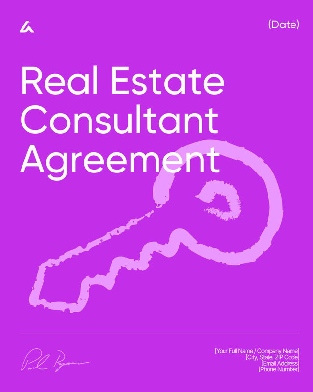 Real Estate Consultant Agreement Template: Services Terms