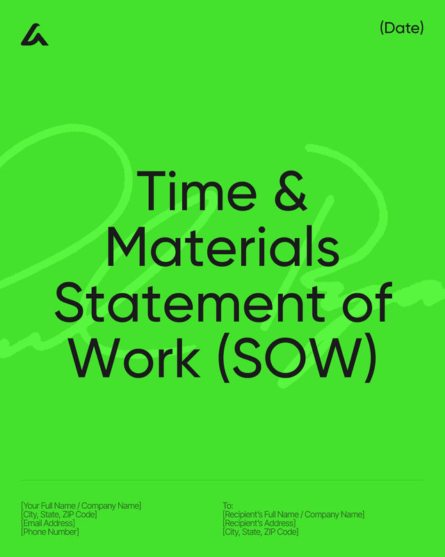 Time & Materials Statement of Work (SOW) Template