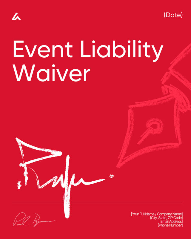 Event Liability Waiver Template: Assumption of Risk & Release