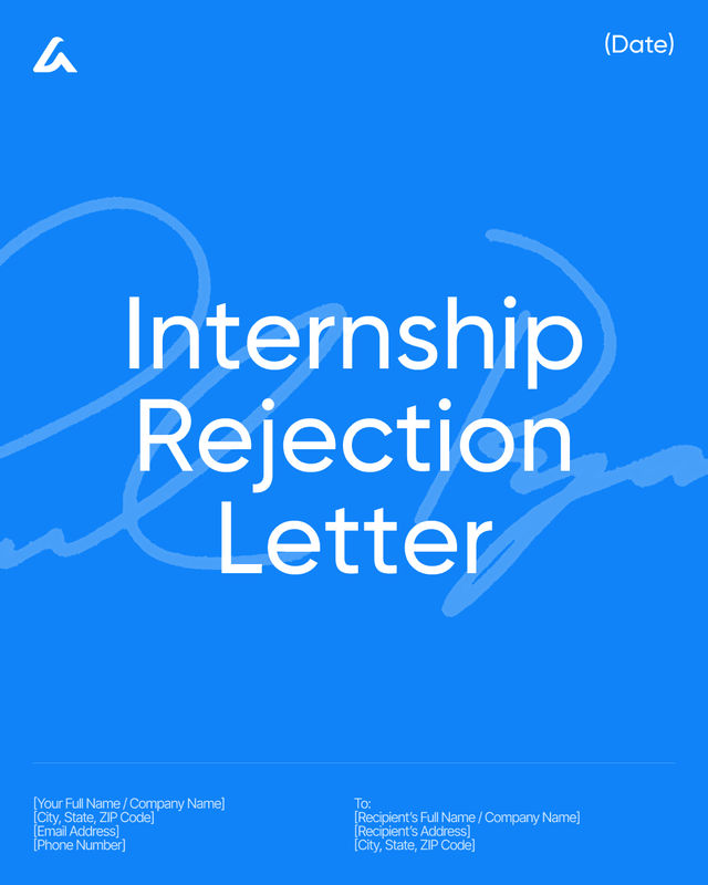 Internship Rejection Letter Template: Candidate Decision Notice