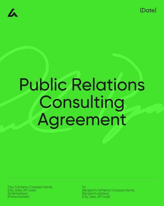 Public Relations Consulting Agreement Template: Services Terms