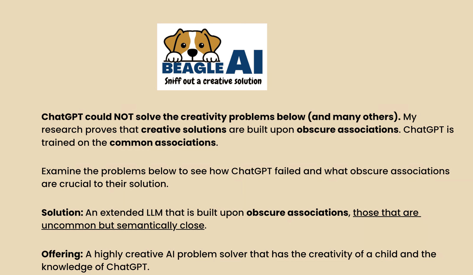 A screenshot from the site's lending site with a doggie on the logo and a description of how the service works