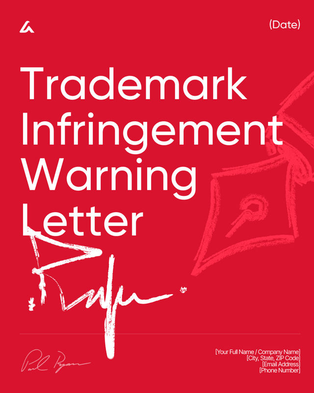 Trademark Infringement Warning Letter Template