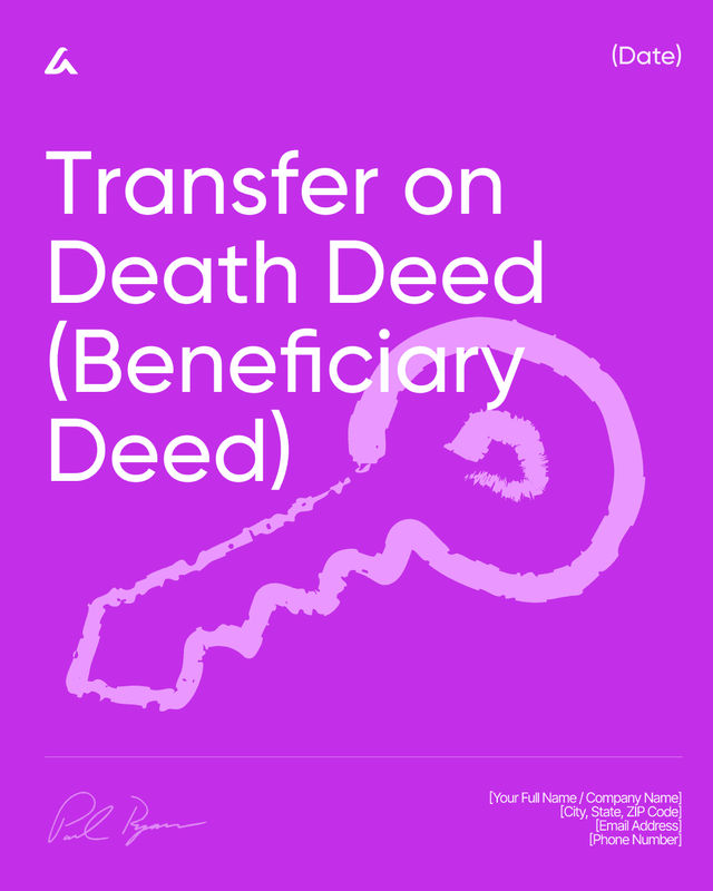 Transfer on Death Deed (Beneficiary Deed) Template