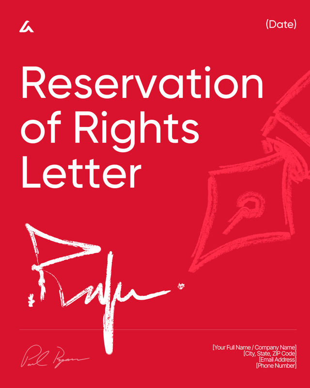 Reservation of Rights Letter Template: Coverage and Defense