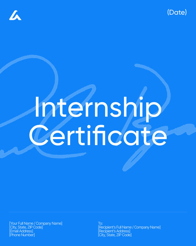 Internship Certificate Template: Completion and Experience