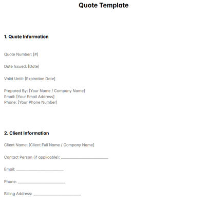 Quote Template