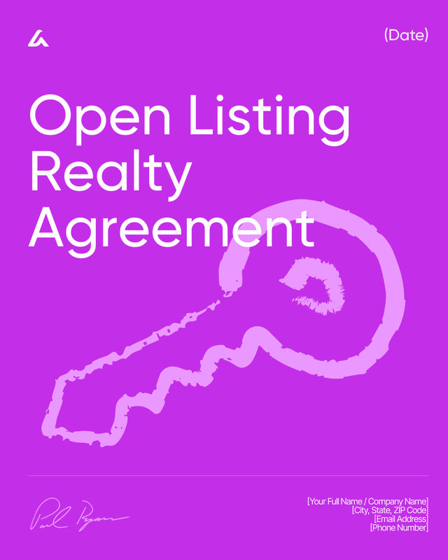 Open Listing Realty Agreement Template: Commission & Duties