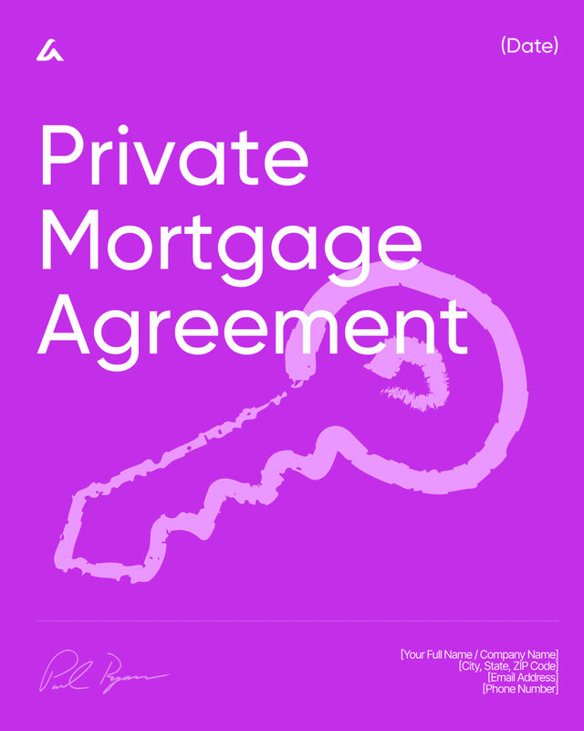 Private Mortgage Agreement Template
