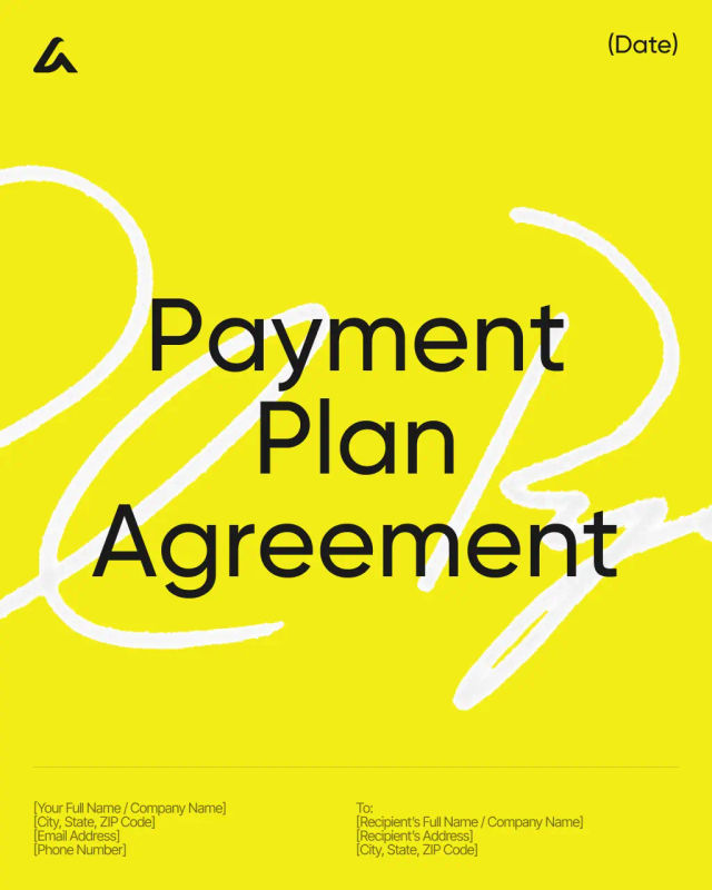 Payment Plan Agreement Template
